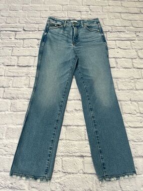 Good American High-Rise Straight Leg Jeans - Light Blue 8 28
